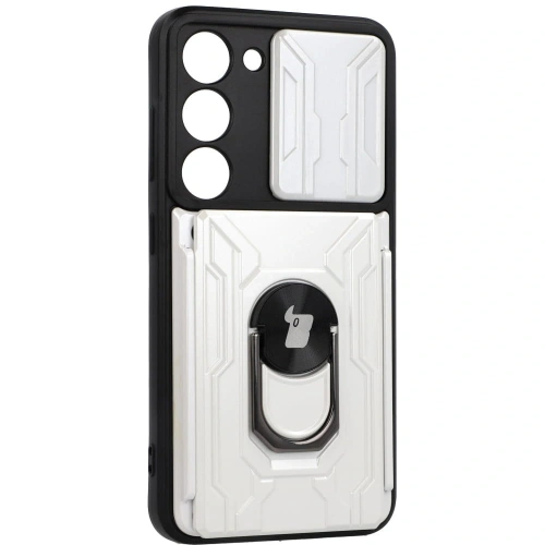 Kup Bizon Case Camshield Kartenschlitz Ring Samsung Galaxy S23 weiß - BIZ7853 - {ean13} - Sklep Home Screen