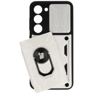 Kup Bizon Case Camshield Kartenschlitz Ring Samsung Galaxy S23 weiß - BIZ7853 - {ean13} - Sklep Home Screen