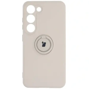 Buy Bizon Case Silicone Ring Sq do Samsung Galaxy S23 beige - BIZ7854 - {ean13} - Home Screen Store Europe
