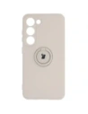 Bizon Case Silicone Ring Sq do Samsung Galaxy S23 beige