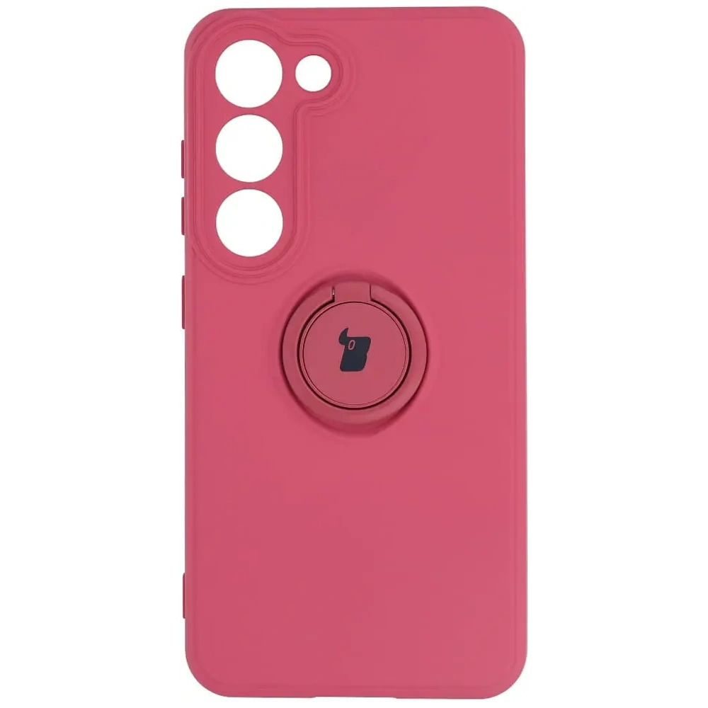 Etui Bizon Case Silicone Ring Sq do Samsung Galaxy S23 brudny róż