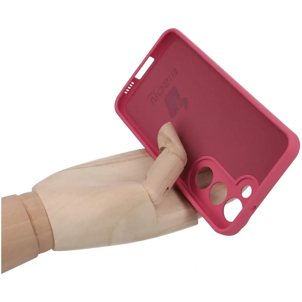 Etui Bizon Case Silicone Ring Sq do Samsung Galaxy S23 brudny róż