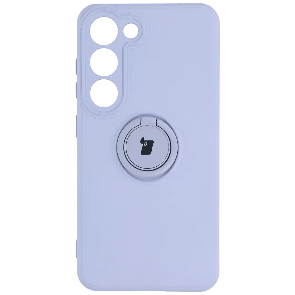 Etui Bizon Case Silicone Ring Sq do Samsung Galaxy S23 jasnofioletowe