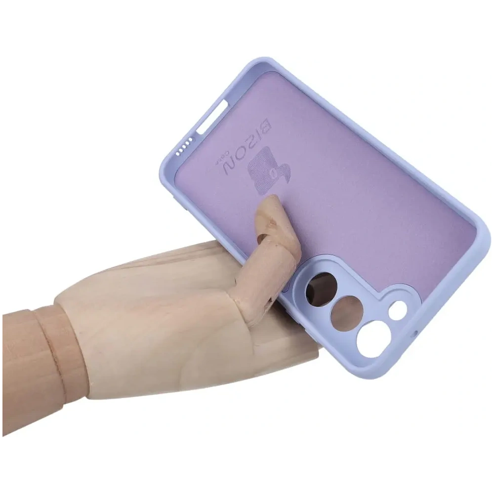 Etui Bizon Case Silicone Ring Sq do Samsung Galaxy S23 jasnofioletowe