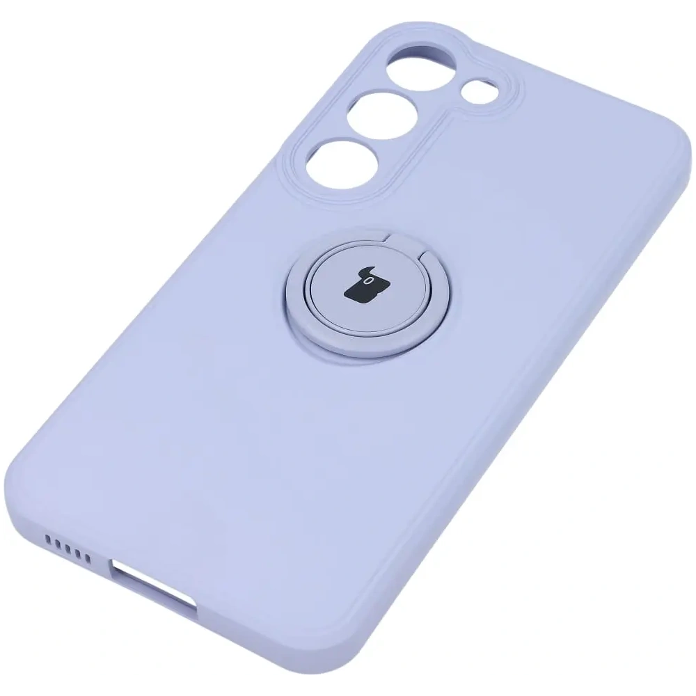 Etui Bizon Case Silicone Ring Sq do Samsung Galaxy S23 jasnofioletowe