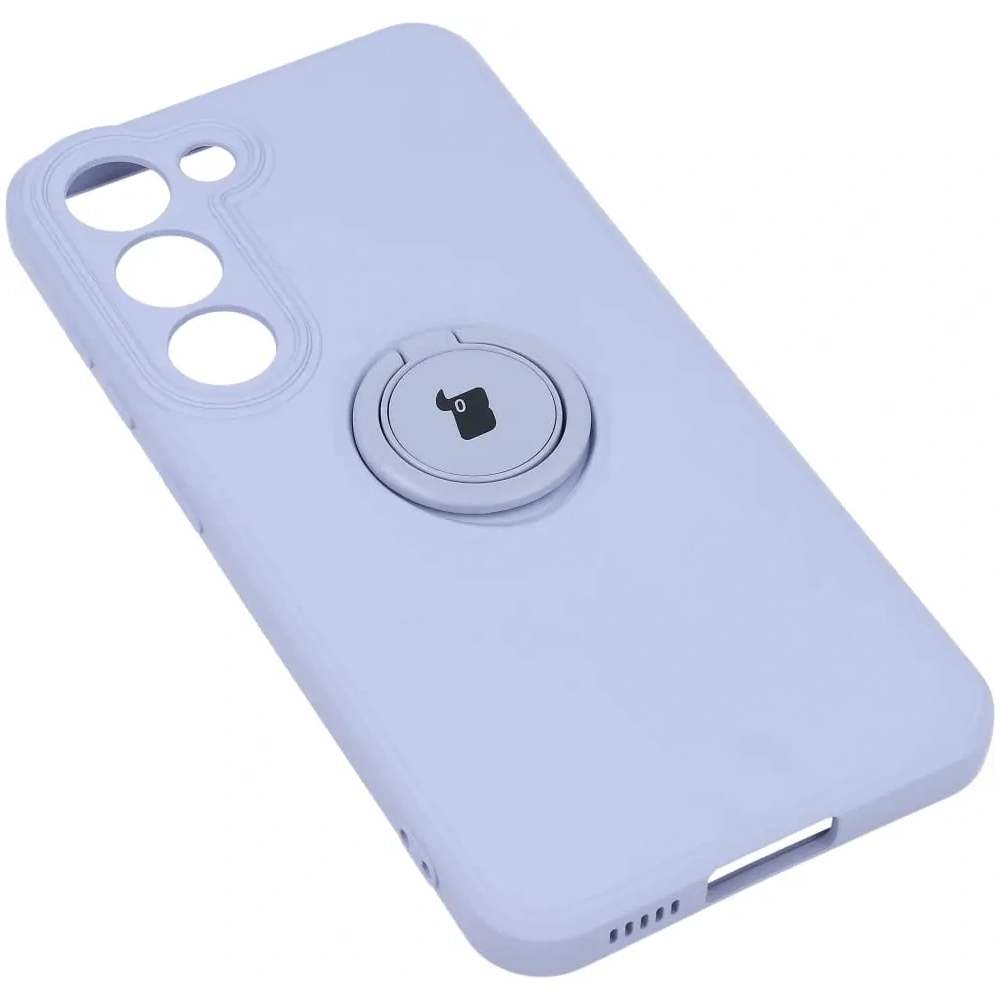 Etui Bizon Case Silicone Ring Sq do Samsung Galaxy S23 jasnofioletowe