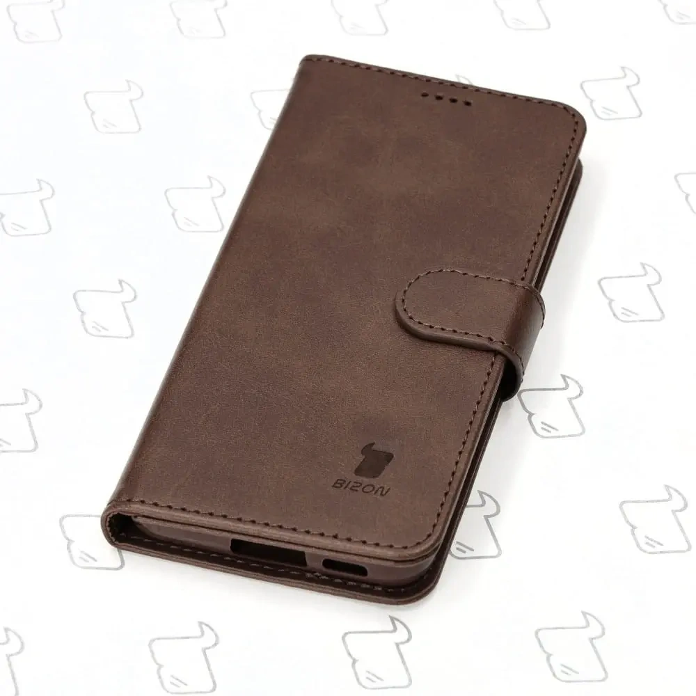 Etui Bizon Case Wallet do Samsung Galaxy S23 ciemnobrązowe
