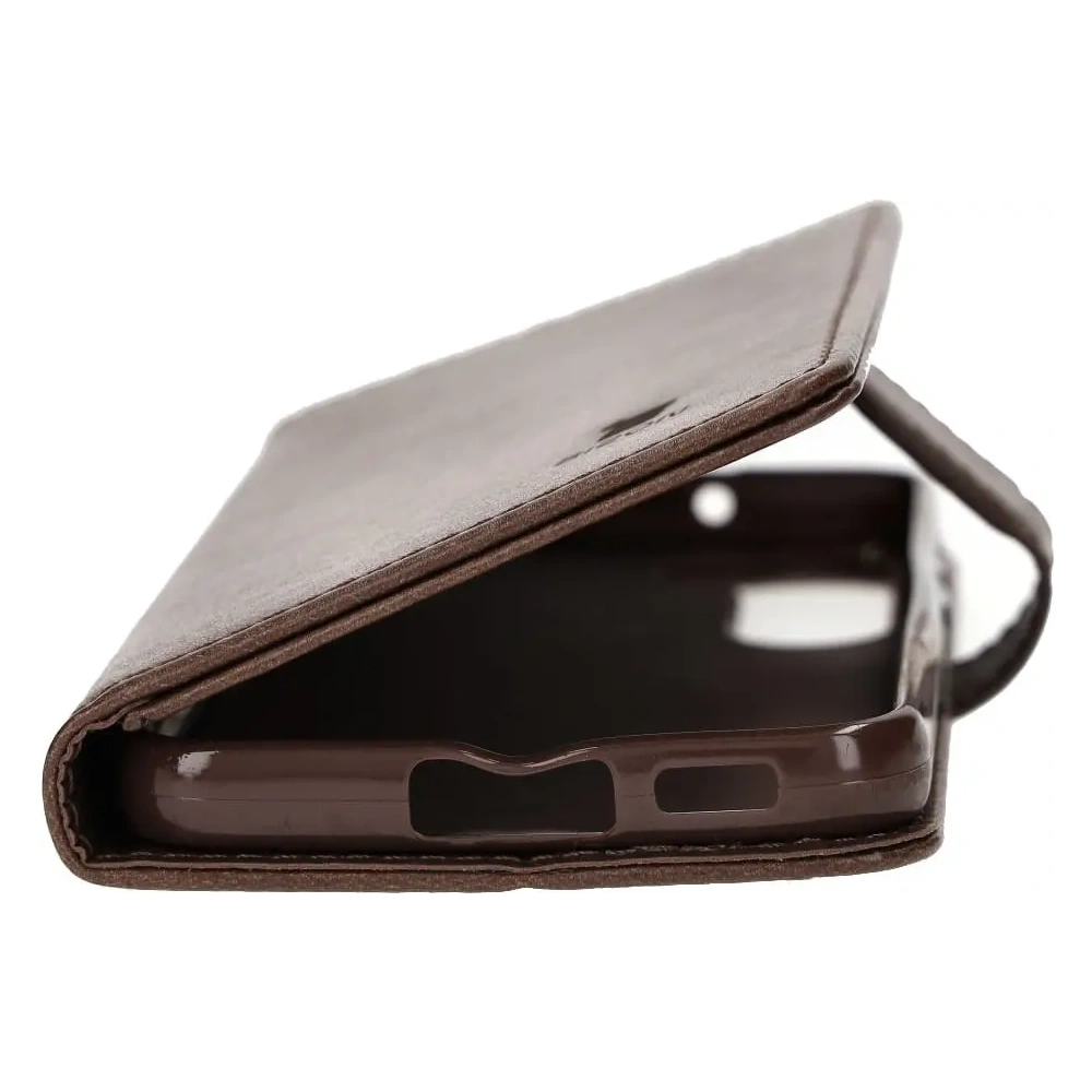 Etui Bizon Case Wallet do Samsung Galaxy S23 ciemnobrązowe