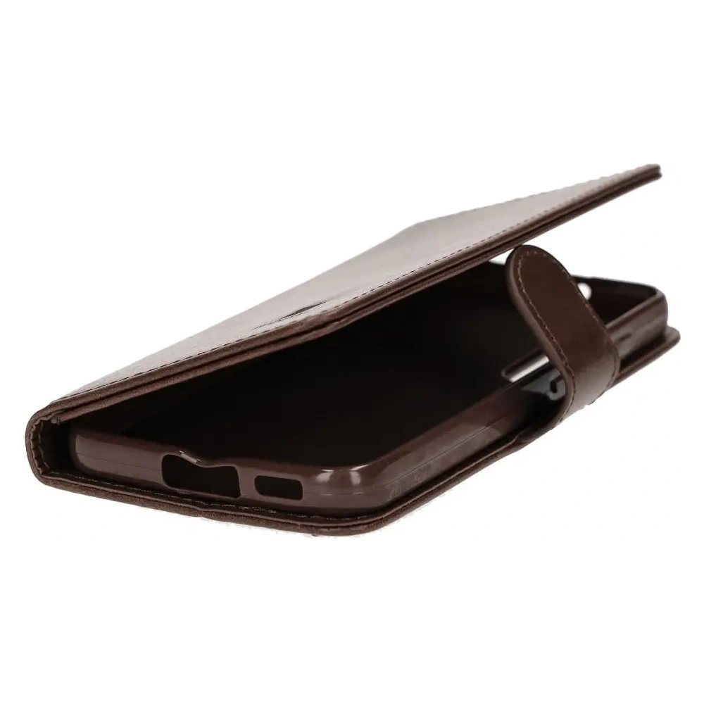 Etui Bizon Case Wallet do Samsung Galaxy S23 ciemnobrązowe