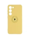 Etui Bizon Case Silicone Ring Sq do Samsung Galaxy S23 żółte