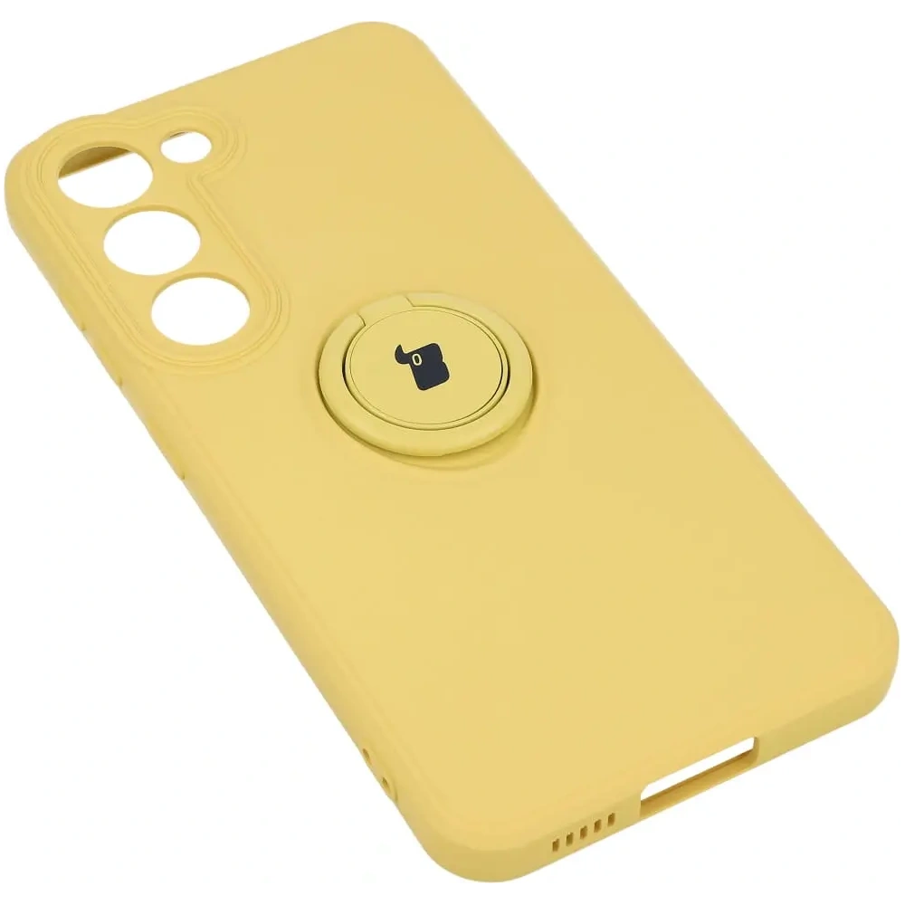 Etui Bizon Case Silicone Ring Sq do Samsung Galaxy S23 żółte