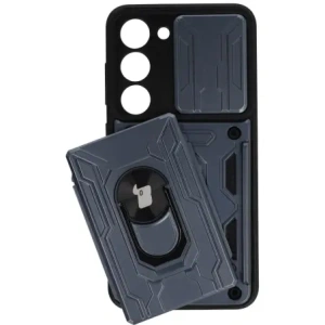 Kup Bizon Case Camshield Kartensteckplatz Ring Samsung Galaxy S23 grau - BIZ7859 - {ean13} - Sklep Home Screen