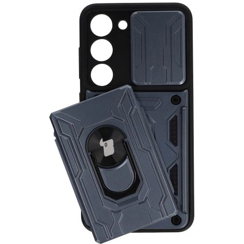 Kup Bizon Case Camshield Kartensteckplatz Ring Samsung Galaxy S23 grau - BIZ7859 - {ean13} - Sklep Home Screen