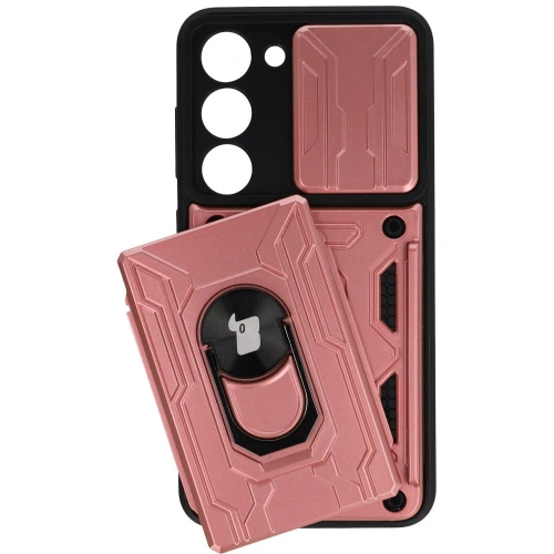 Kup Bizon Case Camshield Kártyahely Gyűrű Samsung Galaxy S23 világos rózsaszín - BIZ7860 - {ean13} - Sklep Home Screen