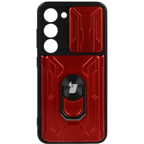Kup Etui Bizon Case Camshield Card Slot Ring do Samsung Galaxy S23, czerwone - BIZ7861 - {ean13} - Sklep Home Screen