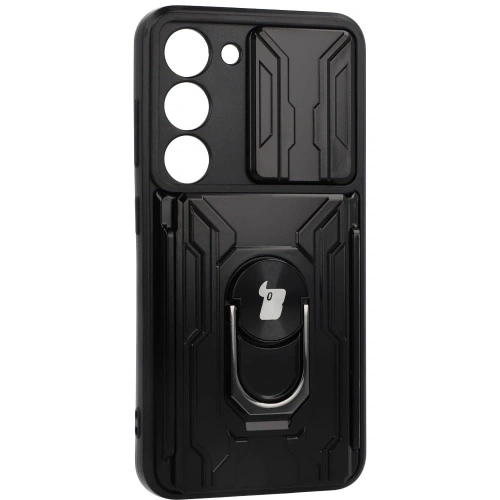 Kup Bizon Case Camshield Kártyahely Gyűrű Samsung Galaxy S23 fekete - BIZ7862 - {ean13} - Sklep Home Screen