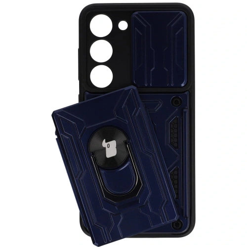 Kup Bizon Case Camshield Kártyahely Gyűrű Samsung Galaxy S23 sötétkék - BIZ7863 - {ean13} - Sklep Home Screen