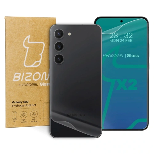 Kup Folia hydrożelowa na tył i przód Bizon Glass Hydrogel Samsung Galaxy S23 - BIZ1708 - {ean13} - Sklep Home Screen