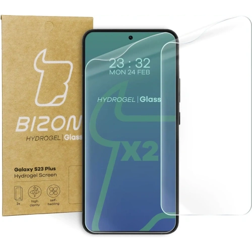 Kup Bizon Glass Hydrogel Samsung Galaxy S23 Plus [2 PACHET] - BIZ1711 - {ean13} - Sklep Home Screen