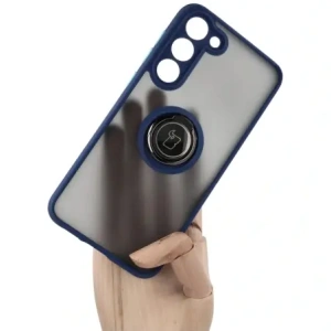 Kup Etui z uchwytem na palec Bizon Case Hybrid Ring do Samsung Galaxy S23 Plus przydymione z granatową ramką - BIZ1712 - {ean13} - Sklep Home Screen