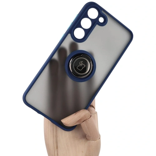 Kup Etui z uchwytem na palec Bizon Case Hybrid Ring do Samsung Galaxy S23 Plus kouřové s modrým rámečkem - BIZ1712 - {ean13} - Sklep Home Screen