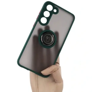Kup Bizon Case Hybrid Ring Samsung Galaxy S23 Plus fumuriu cu un cadru verde închis - BIZ1714 - {ean13} - Sklep Home Screen