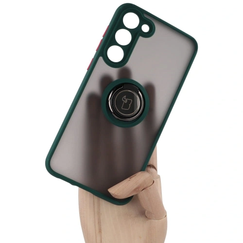 Kup Bizon Case Hybrid Ring Samsung Galaxy S23 Plus fumuriu cu un cadru verde închis - BIZ1714 - {ean13} - Sklep Home Screen