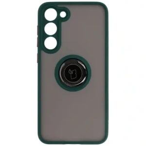 Kup Bizon Case Hybrid Ring Samsung Galaxy S23 Plus fumuriu cu un cadru verde închis - BIZ1714 - {ean13} - Sklep Home Screen