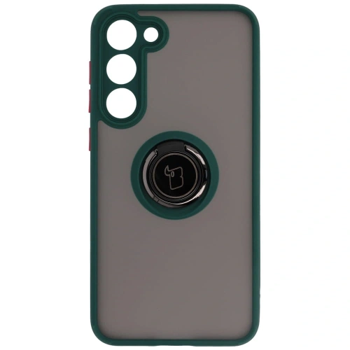 Buy Bizon Case Hybrid Ring Samsung Galaxy S23 Plus smoky with a dark green frame - BIZ1714 - {ean13} - Home Screen Store Europe