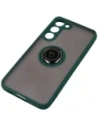 Kup Etui z uchwytem na palec Bizon Case Hybrid Ring do Samsung Galaxy S23 Plus kouřové s tmavě zeleným rámem - BIZ1714 - {ean13} - Sklep Home Screen