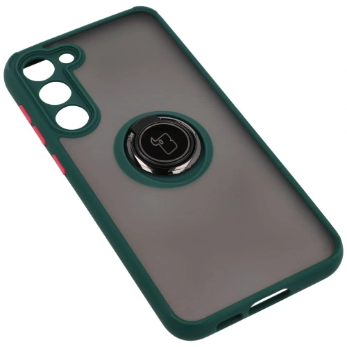 Buy Bizon Case Hybrid Ring Samsung Galaxy S23 Plus smoky with a dark green frame - BIZ1714 - {ean13} - Home Screen Store Europe