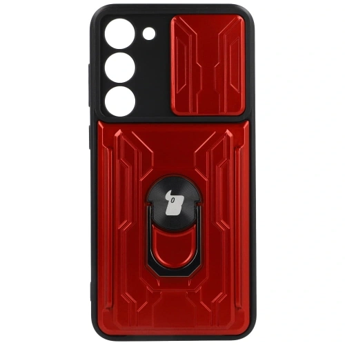 Kup Etui Bizon Case Camshield Card Slot Ring do Samsung Galaxy S23 Plus červené - BIZ1716 - {ean13} - Sklep Home Screen