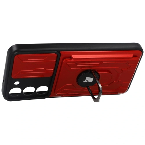 Kup Etui Bizon Case Camshield Card Slot Ring do Samsung Galaxy S23 Plus červené - BIZ1716 - {ean13} - Sklep Home Screen