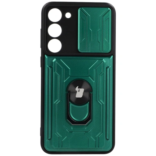 Kup Etui Bizon Case Camshield Card Slot Ring do Samsung Galaxy S23 Plus zielone - BIZ1717 - {ean13} - Sklep Home Screen