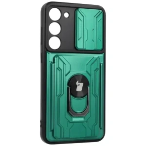 Kup Bizon Case Camshield Card Slot Ring Samsung Galaxy S23 Plus verde - BIZ1717 - {ean13} - Sklep Home Screen