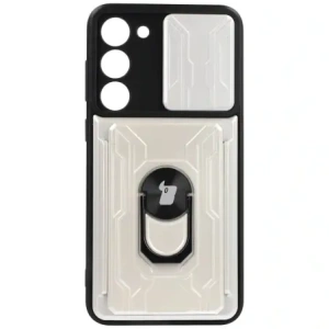 Kup Bizon Case Camshield Card Slot Ring Samsung Galaxy S23 Plus alb - BIZ1718 - {ean13} - Sklep Home Screen
