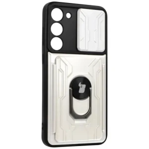 Kup Bizon Case Camshield Card Slot Ring Samsung Galaxy S23 Plus alb - BIZ1718 - {ean13} - Sklep Home Screen