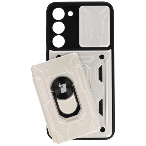 Kup Bizon Case Camshield Kartensteckplatz Ring Samsung Galaxy S23 Plus weiß - BIZ1718 - {ean13} - Sklep Home Screen