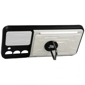 Bizon Case Camshield Kartensteckplatz Ring Samsung Galaxy S23 Plus weiß