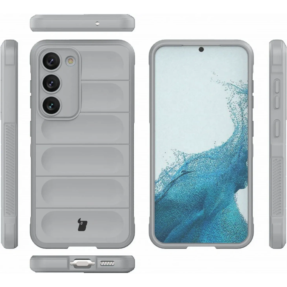 Pancerne etui Bizon Case Tur do Samsung Galaxy S23 Plus jasnoszare