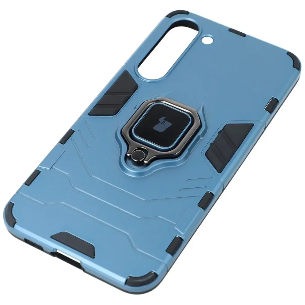 Etui Bizon Case Armor Ring do Samsung Galaxy S23 Plus niebieskie
