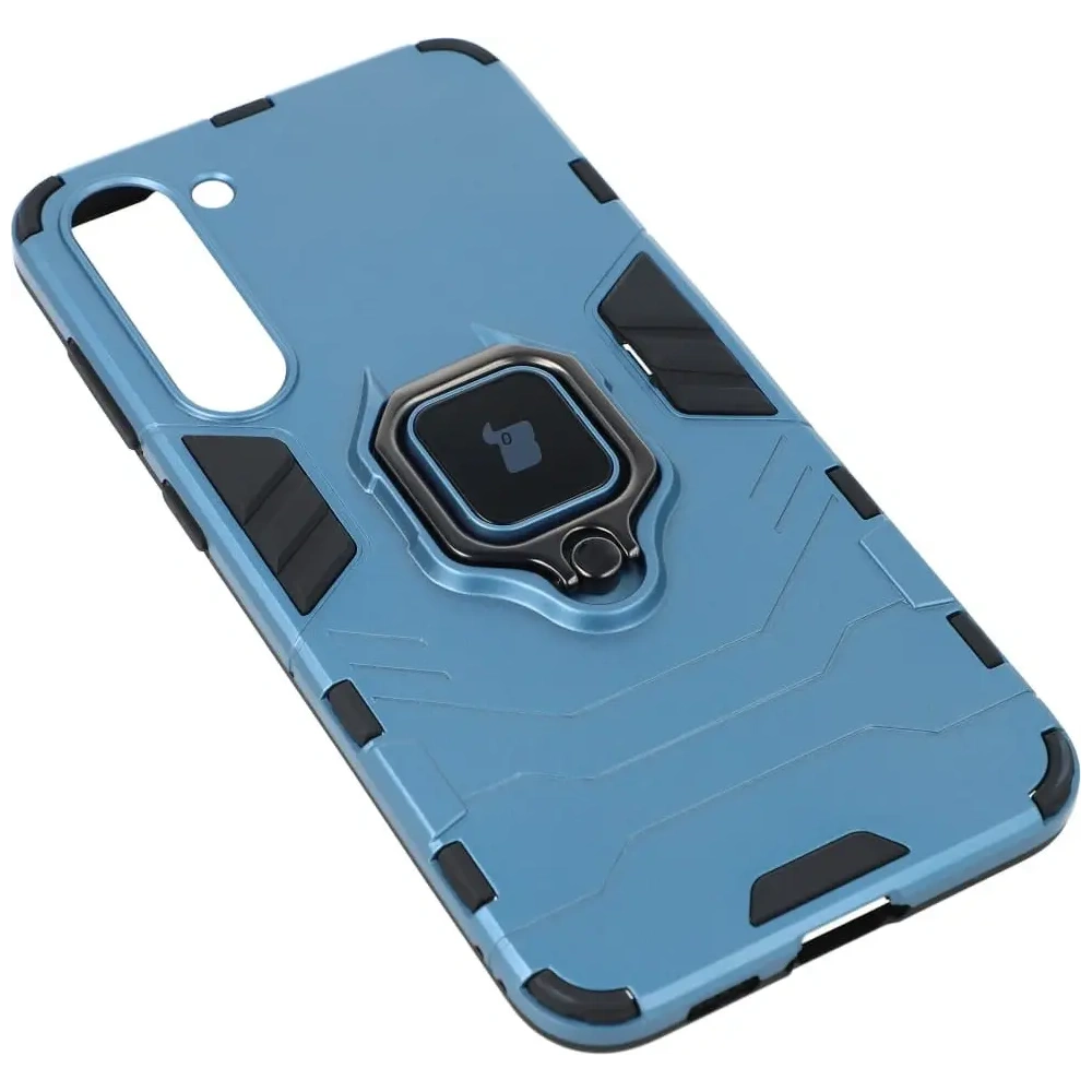 Etui Bizon Case Armor Ring do Samsung Galaxy S23 Plus niebieskie