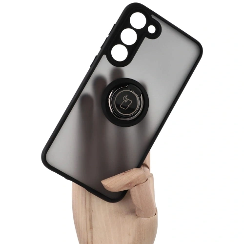 Kup Etui z uchwytem na palec Bizon Case Hybrid Ring do Samsung Galaxy S23 Plus kouřové s černým rámečkem - BIZ1725 - {ean13} - Sklep Home Screen