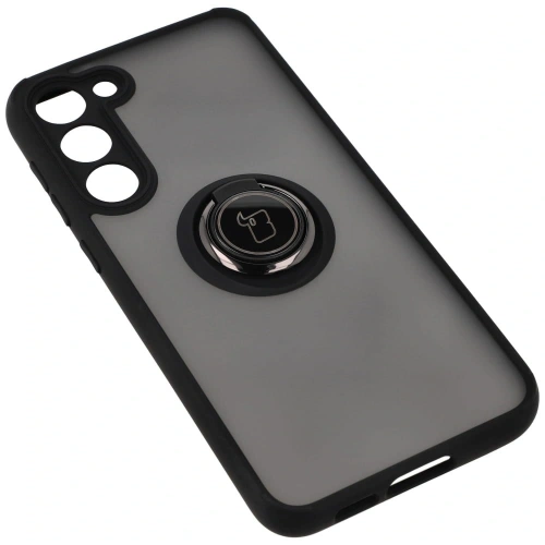 Kup Etui z uchwytem na palec Bizon Case Hybrid Ring do Samsung Galaxy S23 Plus kouřové s černým rámečkem - BIZ1725 - {ean13} - Sklep Home Screen