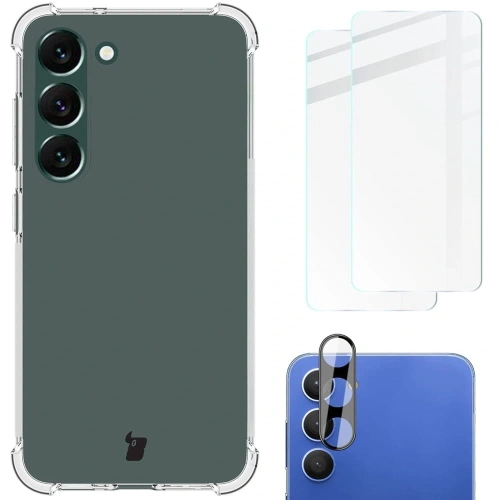 Buy Bizon Case Clear Pack case + 2x screen glass + lens glass Samsung Galaxy S23 Plus clear - BIZ1726 - {ean13} - Home Screen Store Europe