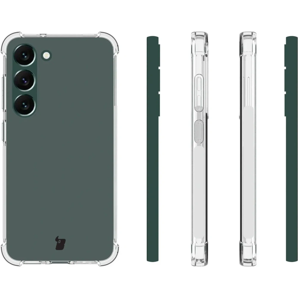 Etui + 2x szkło na ekran + obiektyw Bizon Case Clear Pack do Samsung Galaxy S23 Plus przezroczyste
