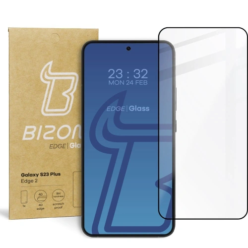 Kup Bizon Glass Edge 2 Samsung Galaxy S23 Plus fekete - BIZ1727 - {ean13} - Sklep Home Screen