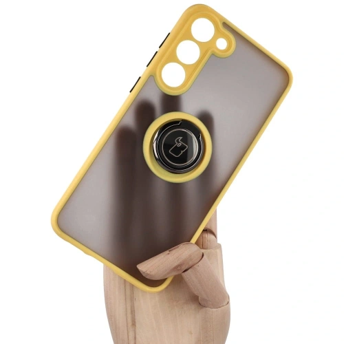 Kup Bizon Case Hybrid Ring Samsung Galaxy S23 Plus fumuriu cu un cadru galben - BIZ1729 - {ean13} - Sklep Home Screen