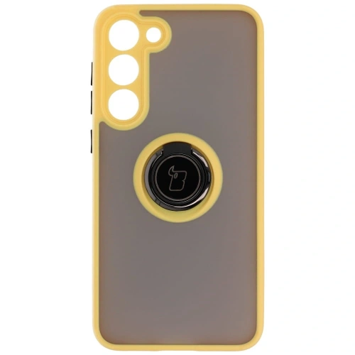 Kup Bizon Case Hybrid Ring Samsung Galaxy S23 Plus fumuriu cu un cadru galben - BIZ1729 - {ean13} - Sklep Home Screen