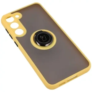 Kup Bizon Case Hybrid Ring Samsung Galaxy S23 Plus fumuriu cu un cadru galben - BIZ1729 - {ean13} - Sklep Home Screen